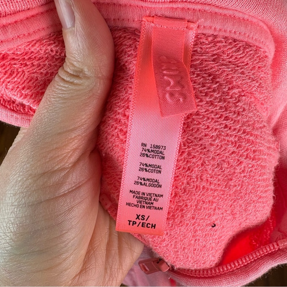 SKIMS Pink zip up Hoodie Sweatshirt Size S - Picture 4 of 4